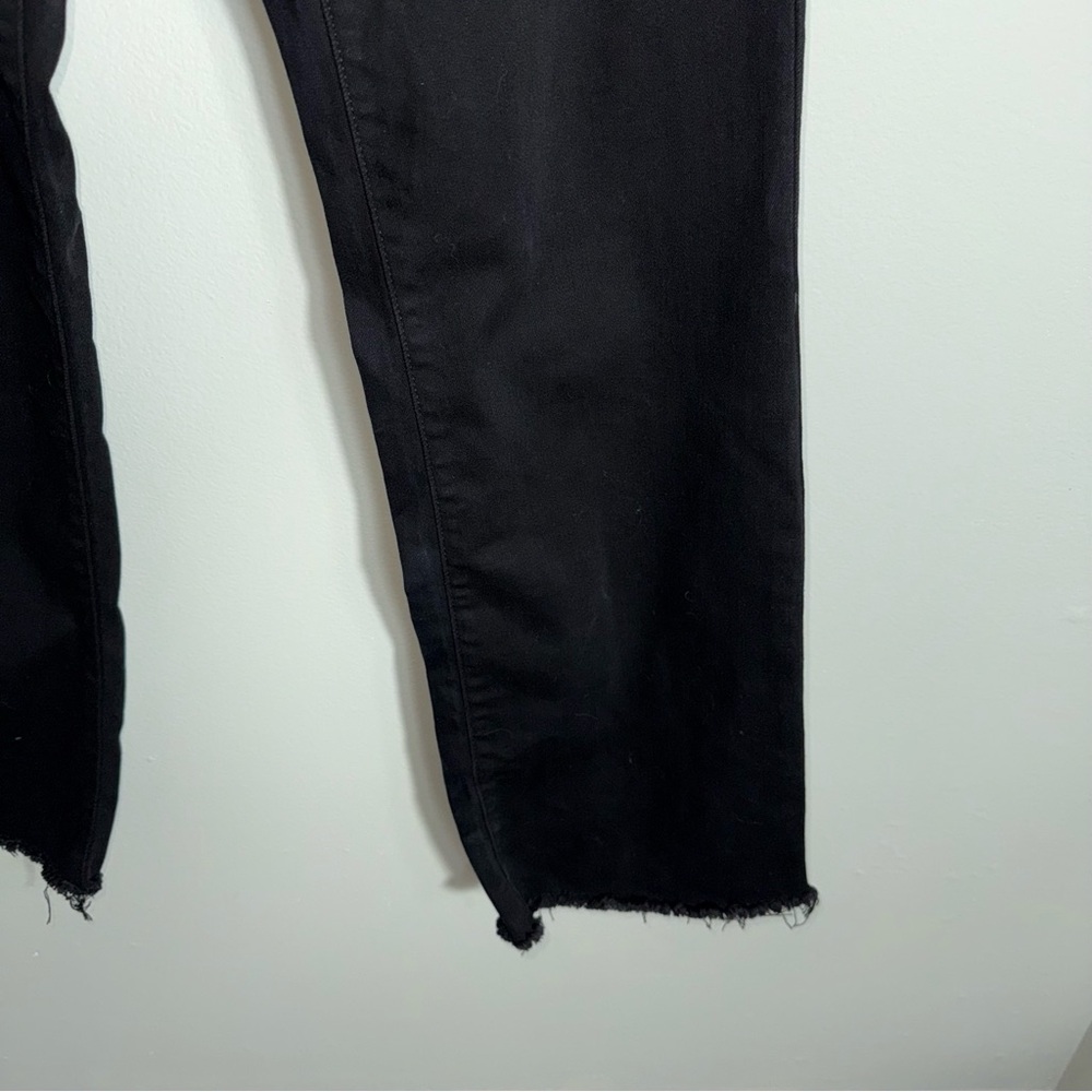 Judy Blue Bootcut Jeans-Black-Raw Hem-Exposed Button Fly-Stretch-Size 14W - Picture 4 of 11